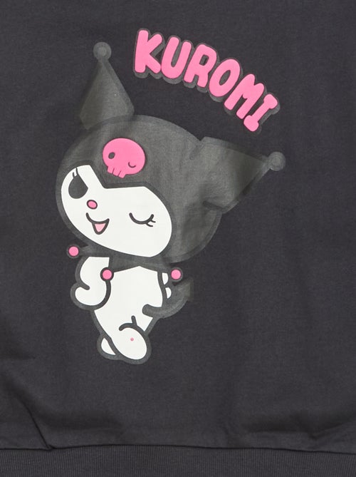 Hoodie met ronde hals 'Hello Kitty & Kuromi' - Kiabi