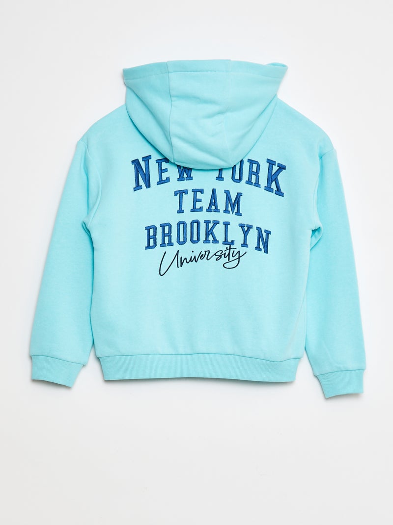 Hoodie met skateprint Blauw - Kiabi