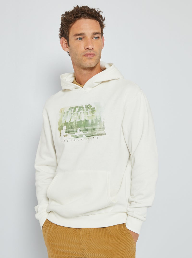 Hoodie met Star Wars-print WIT - Kiabi