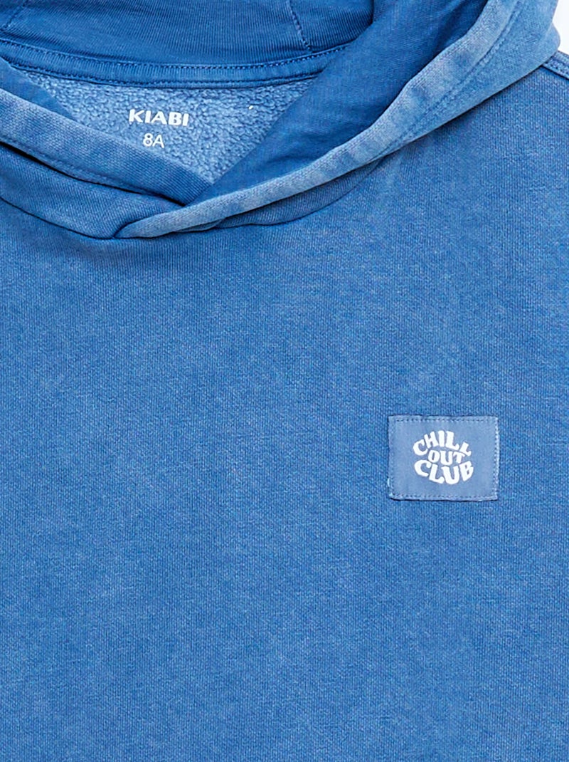 Hoodie met verwassen effect Blauw - Kiabi