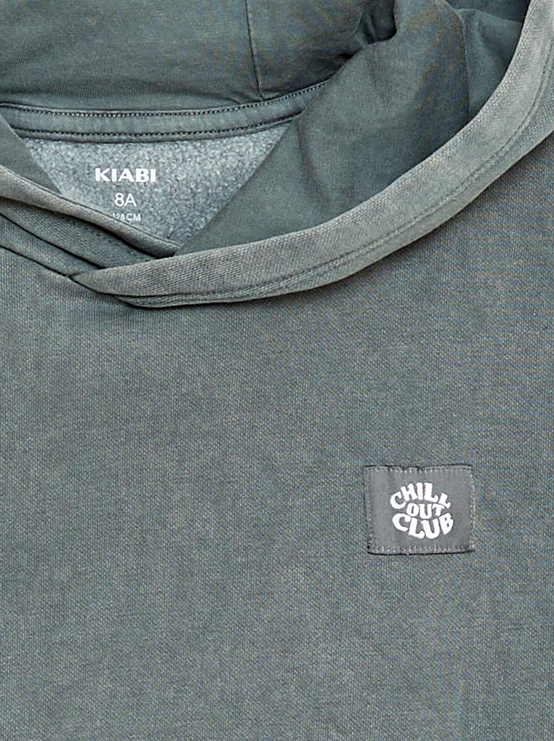 Hoodie met verwassen effect Grijs - Kiabi