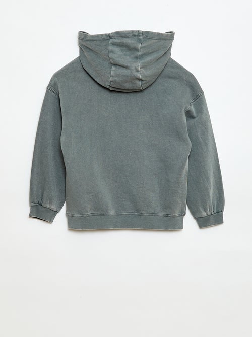Hoodie met verwassen effect - Kiabi