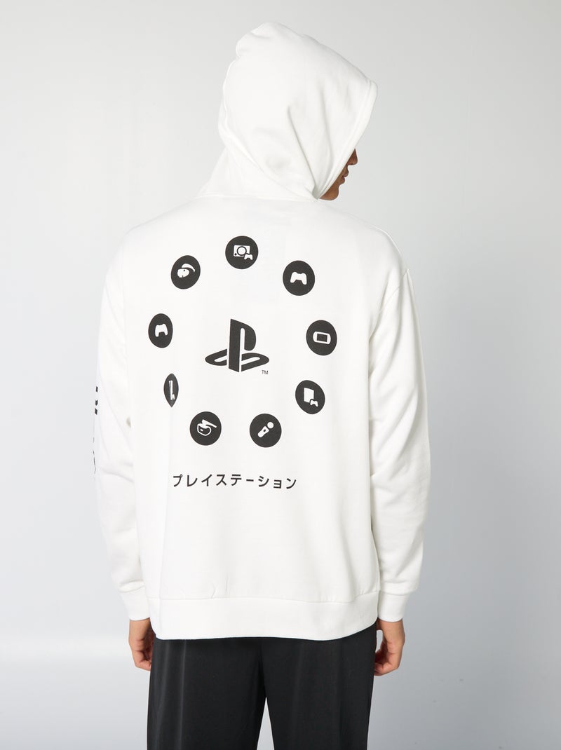 Hoodie 'Playstation' Wit - Kiabi