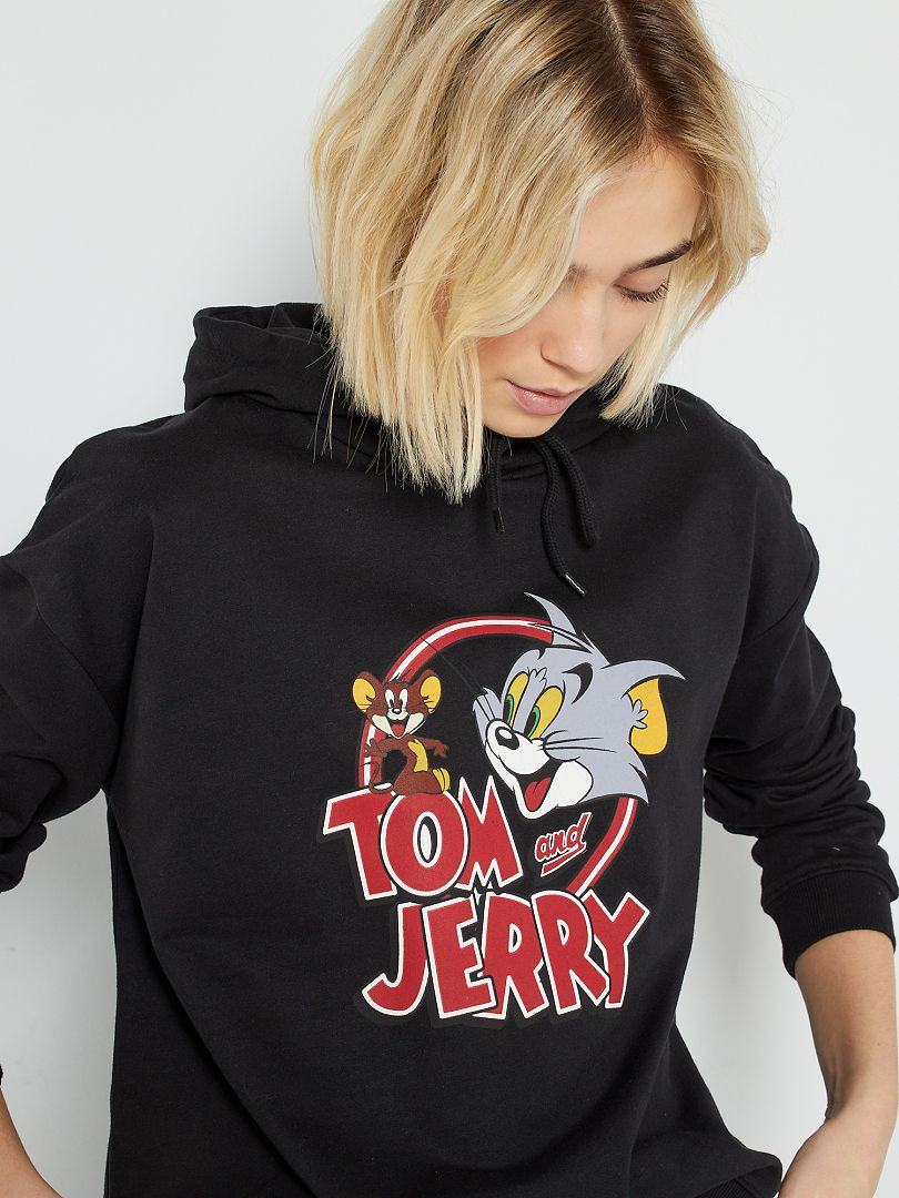Hoodie 'Tom & Jerry' zwart - Kiabi