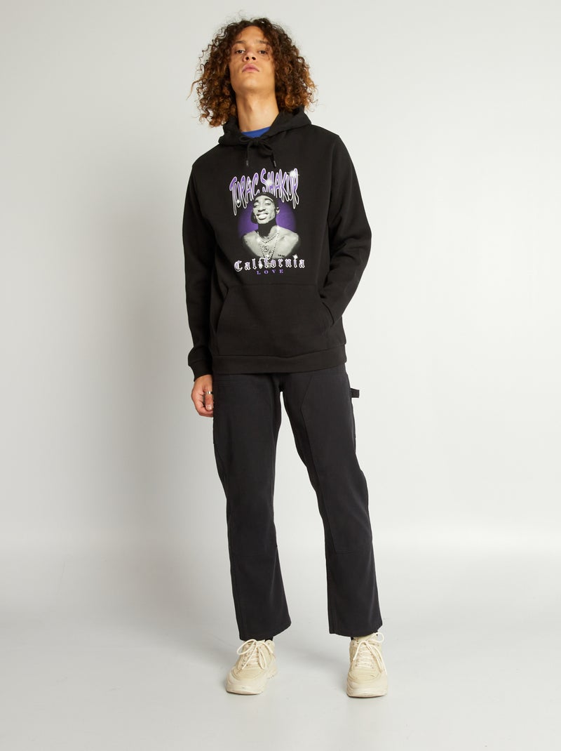 Hoodie 'Tupac' ZWART - Kiabi