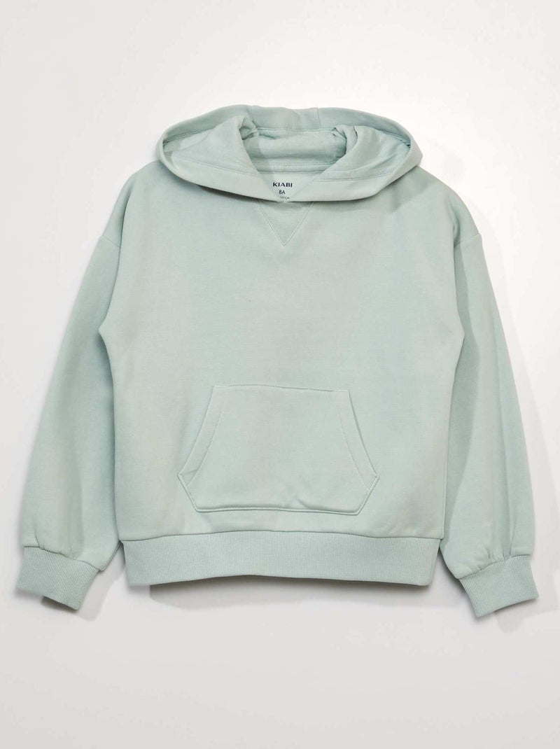 Hoodie van dikke joggingstof blauw - Kiabi