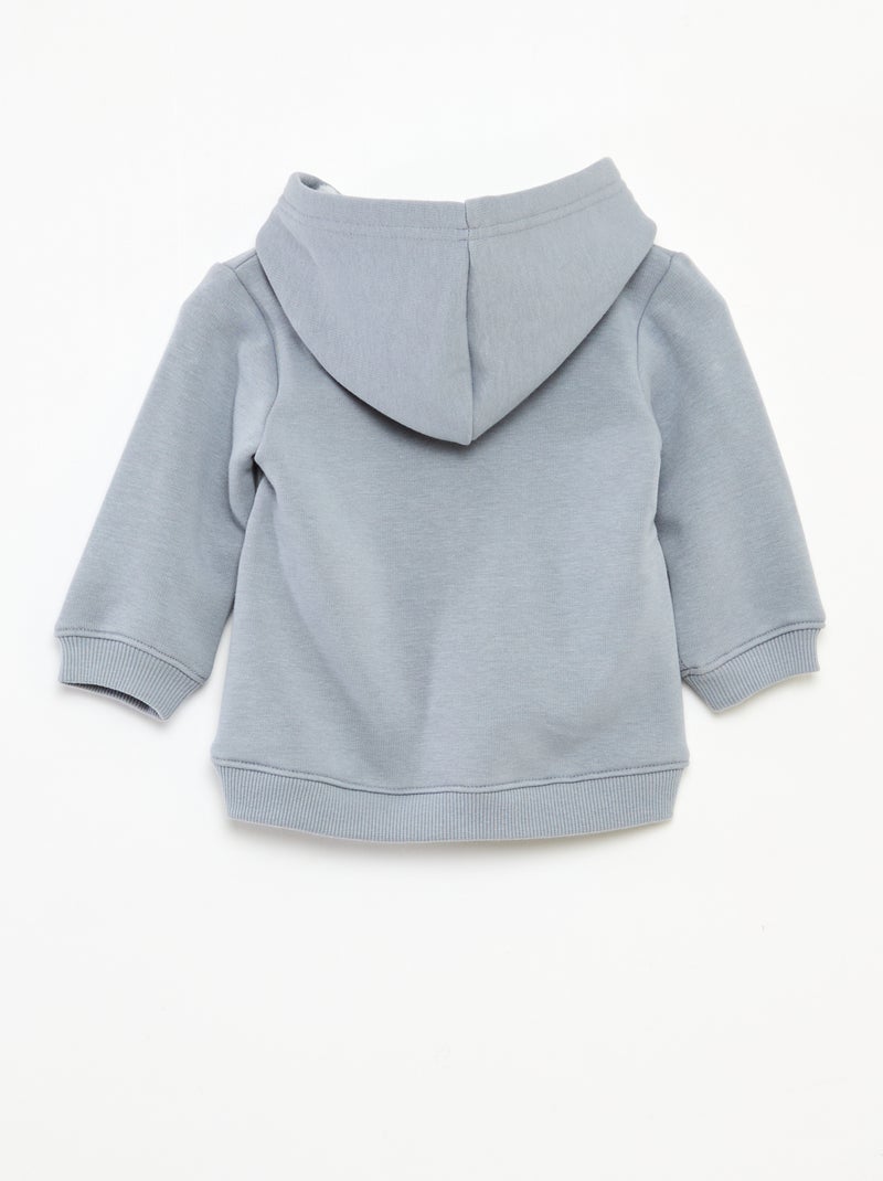 Hoodie van fleece met konijndetail Blauw - Kiabi