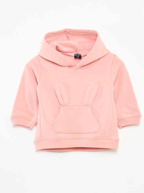 Hoodie van fleece met konijndetail - Kiabi