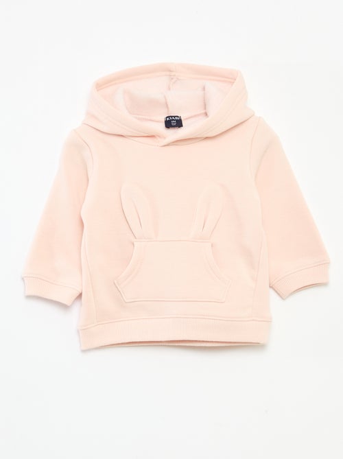 Hoodie van fleece met konijndetail - Kiabi