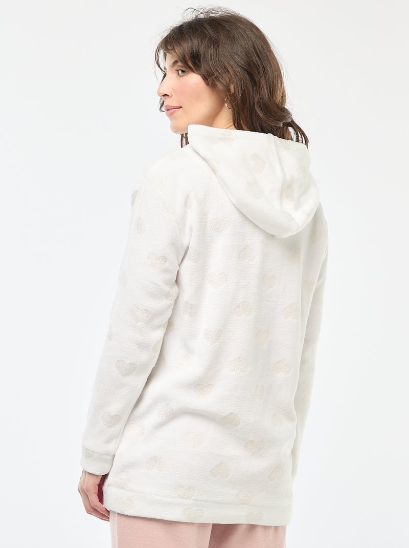 Hoodie van fleece Wit - Kiabi