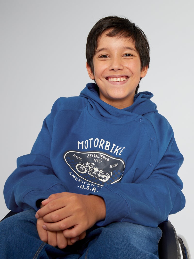 Hoodie van joggingstof - Makkelijk aan te trekken WIT - Kiabi