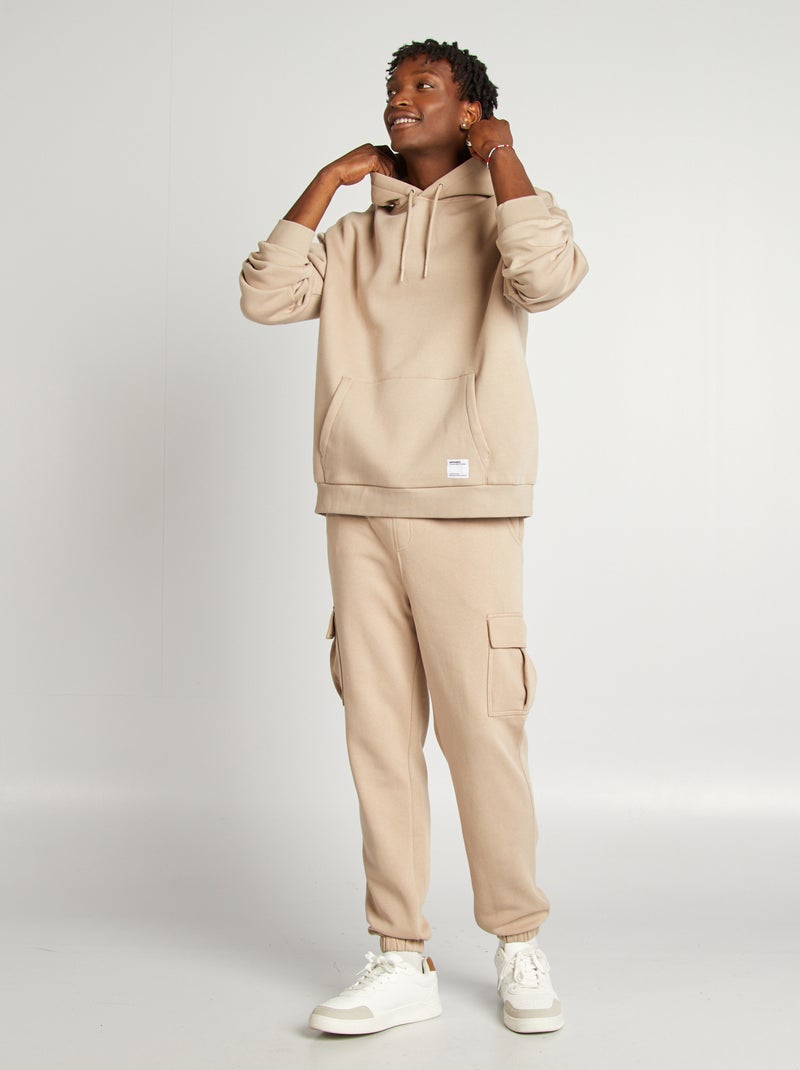 Hoodie van joggingstof BIEGE - Kiabi