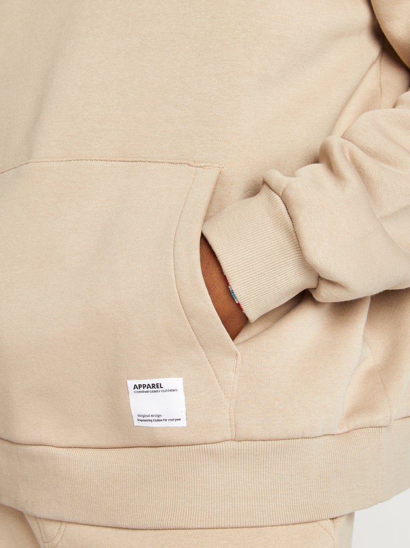 Hoodie van joggingstof BIEGE - Kiabi