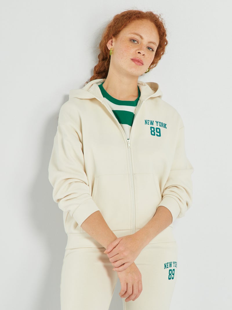 Hoodie van joggingstof Bruin - Kiabi