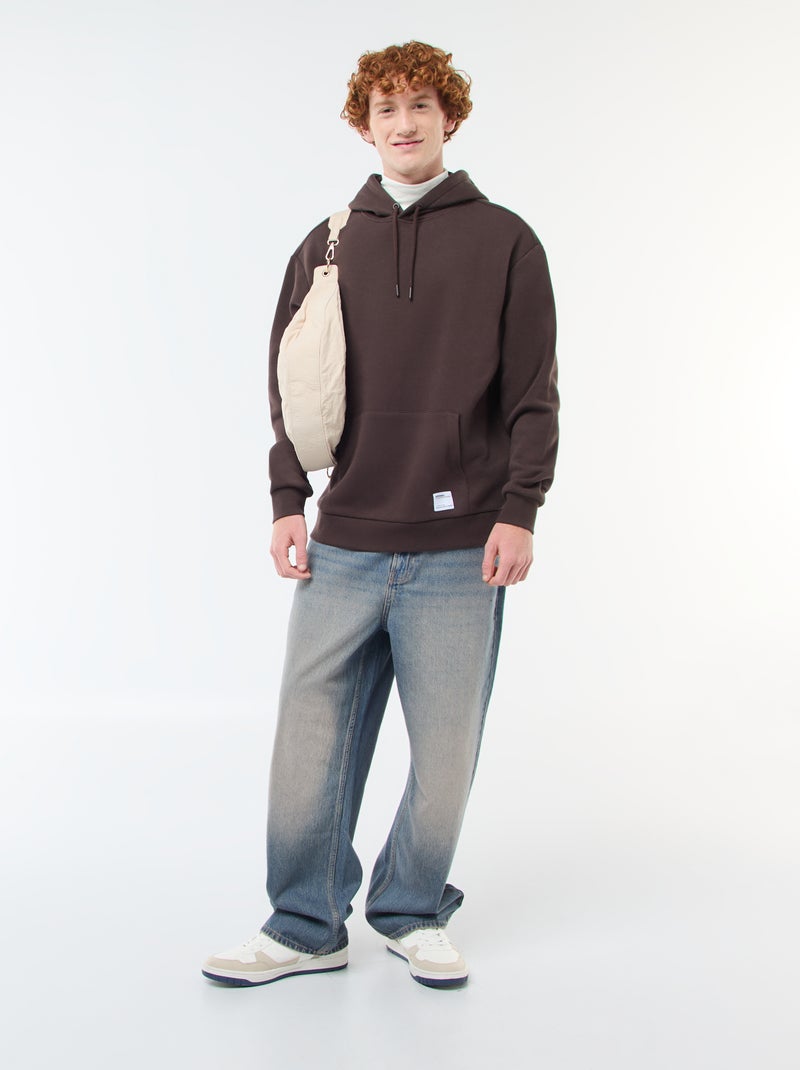 Hoodie van joggingstof Bruin - Kiabi