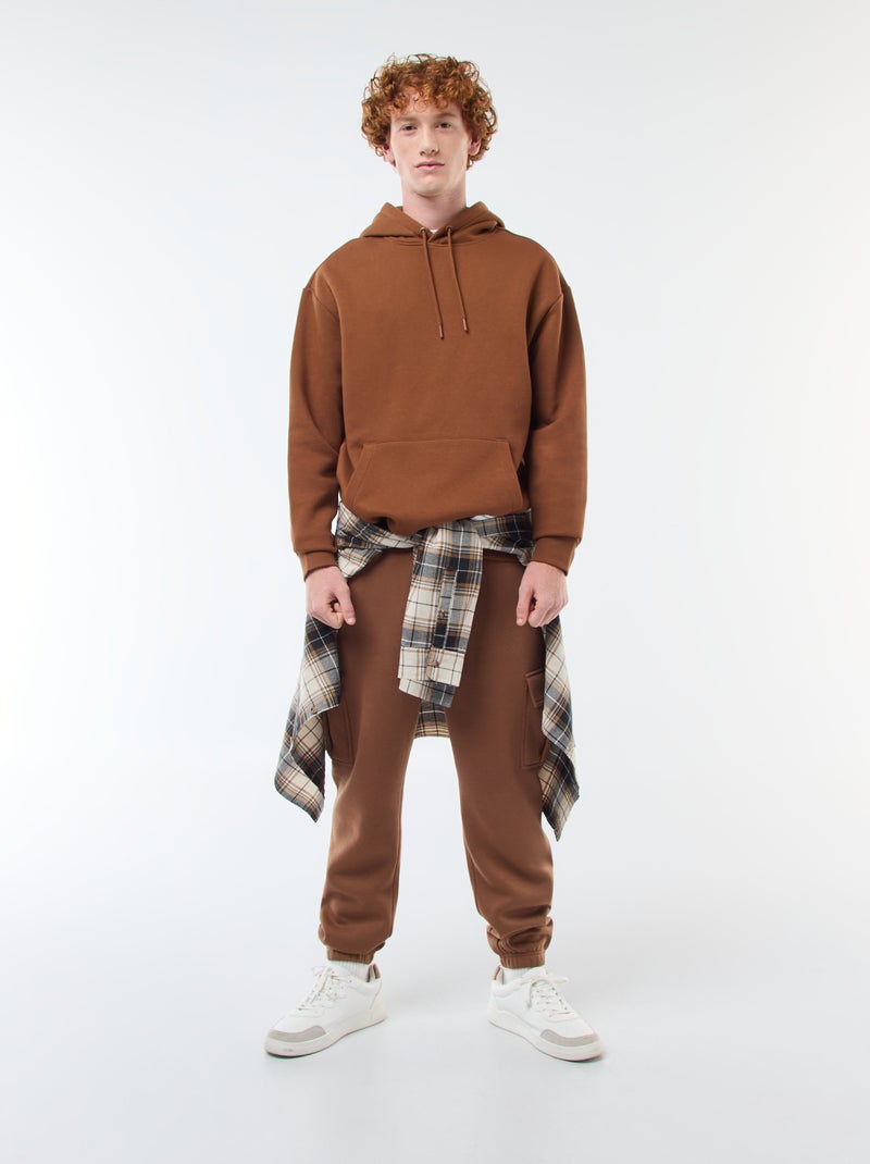 Hoodie van joggingstof Bruin - Kiabi