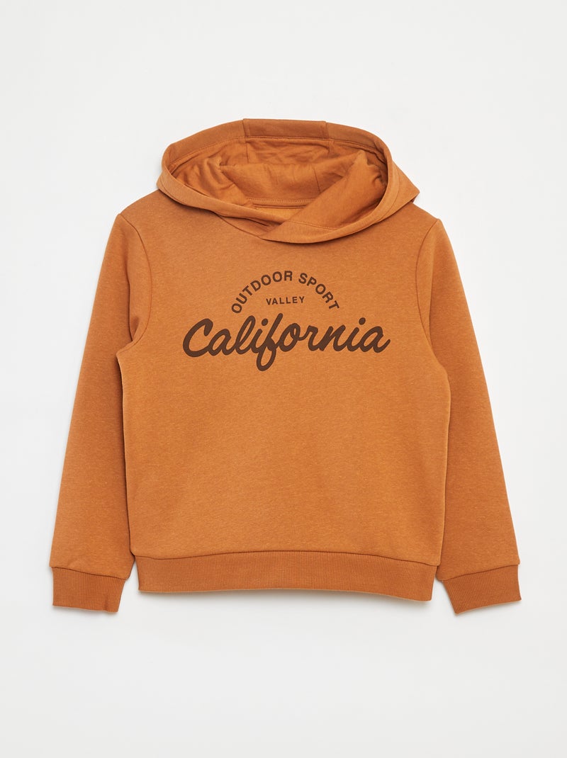 Hoodie van joggingstof Bruin - Kiabi