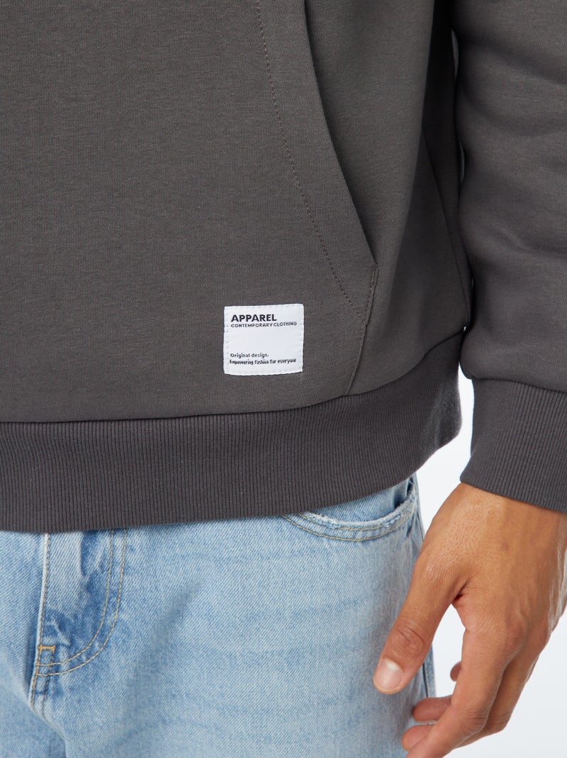 Hoodie van joggingstof Grijs - Kiabi