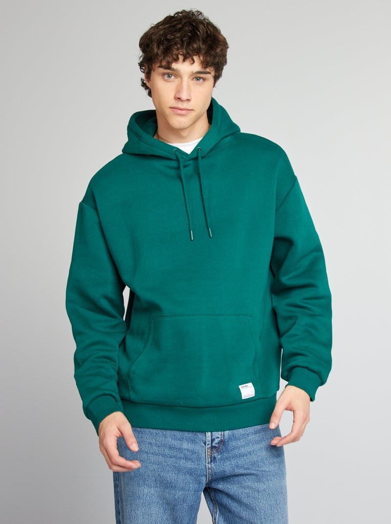 Hoodie van joggingstof GROEN - Kiabi