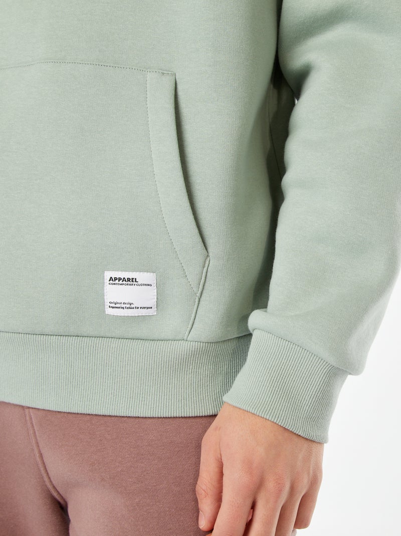 Hoodie van joggingstof Groen - Kiabi