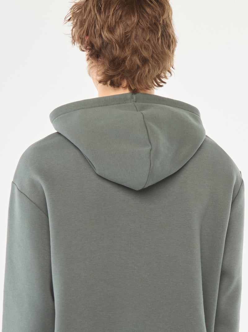 Hoodie van joggingstof Kaki - Kiabi