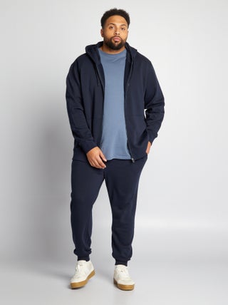 Hoodie van joggingstof met capuchon