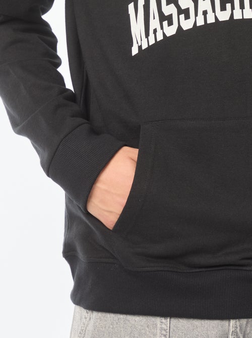 Hoodie van joggingstof met Harvard-print voor en achter - Kiabi