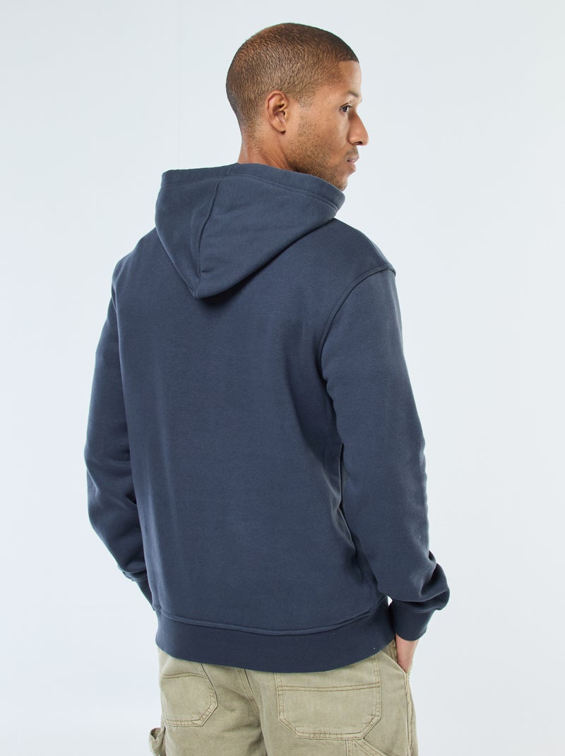 Hoodie van joggingstof met kangaroezak Blauw - Kiabi