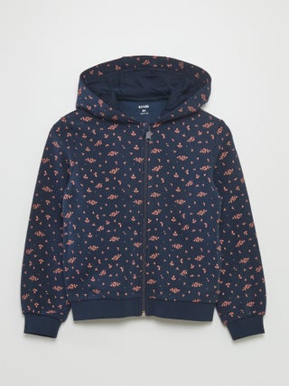 Hoodie van joggingstof met print