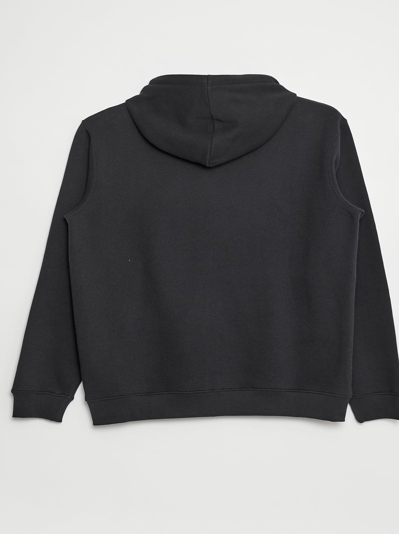 Hoodie van joggingstof met rits Blauw - Kiabi