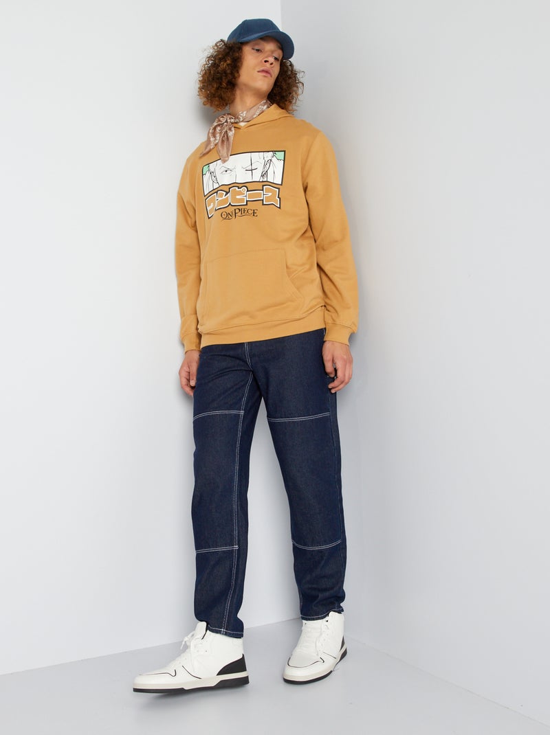 Hoodie van joggingstof 'One Piece' BRUIN - Kiabi