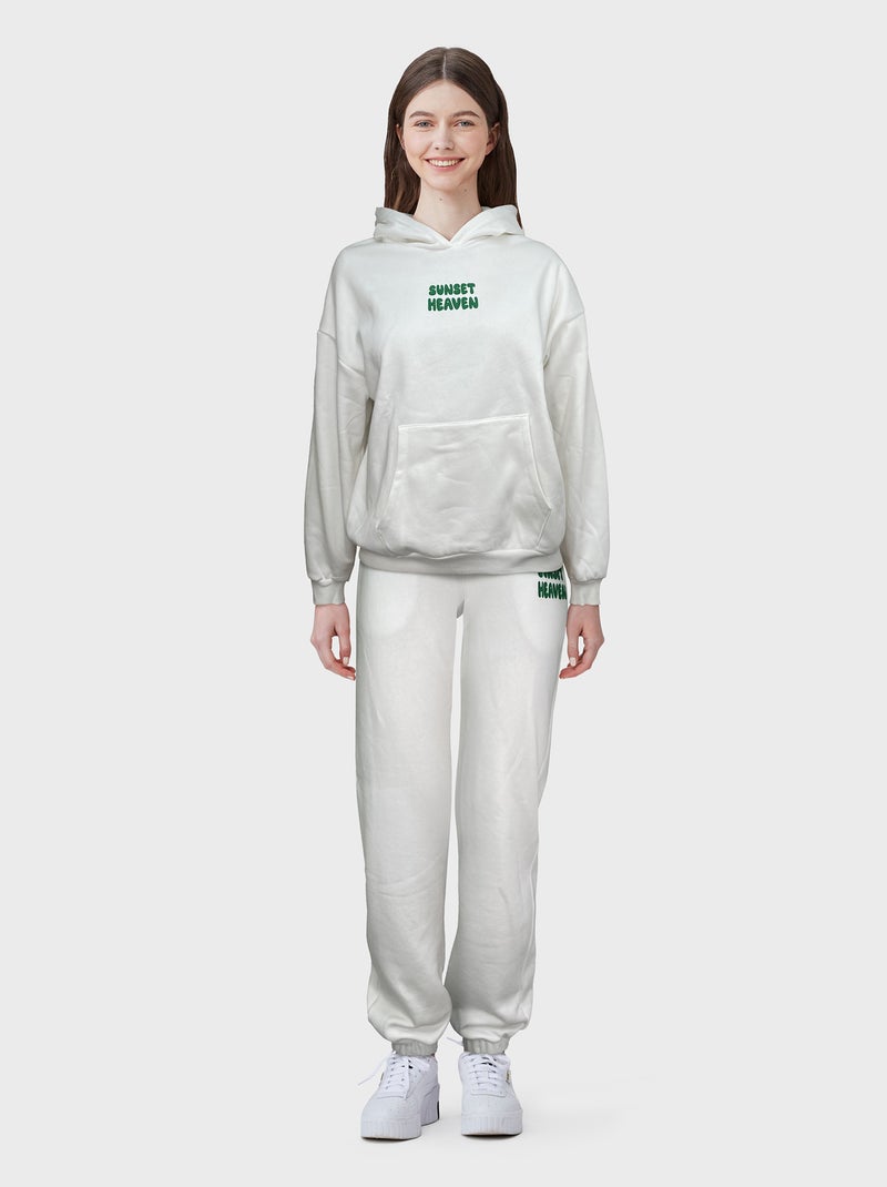Hoodie van joggingstof Wit - Kiabi