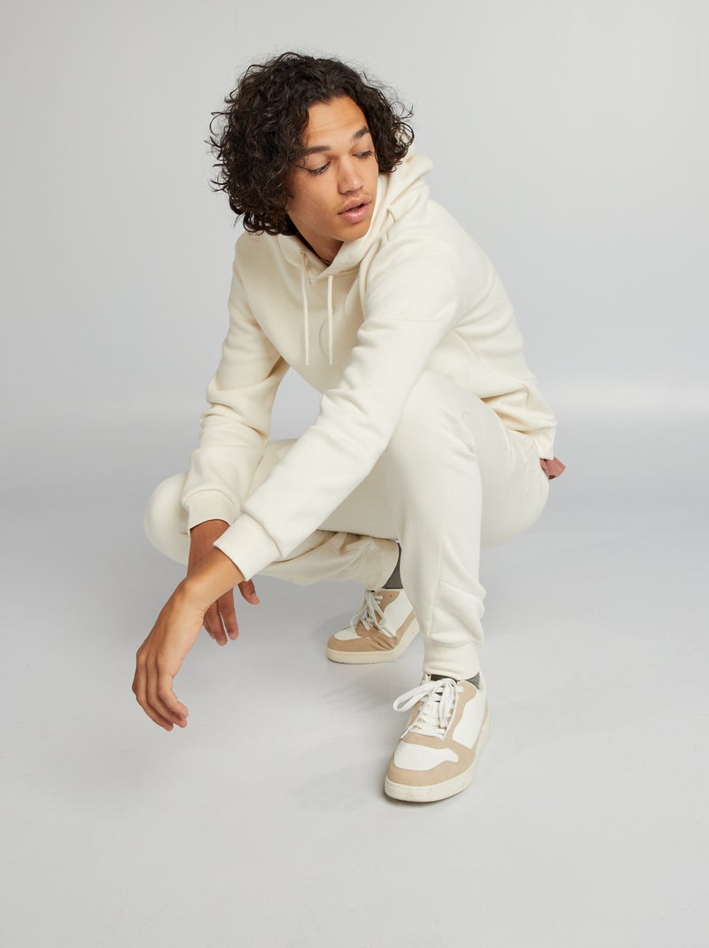 Hoodie van joggingstof WIT - Kiabi