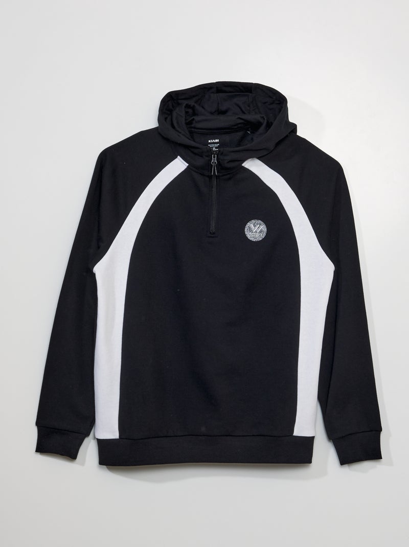 Hoodie van joggingstof ZWART - Kiabi