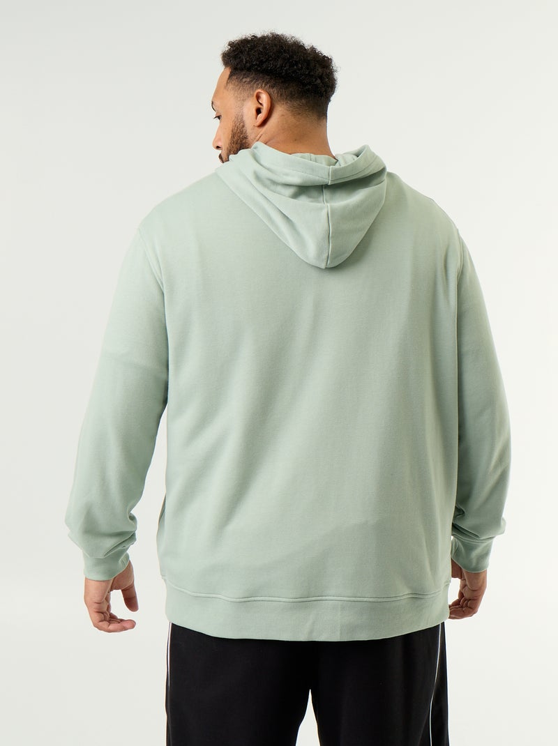Hoodie van ongeruwde sweatstof Groen - Kiabi