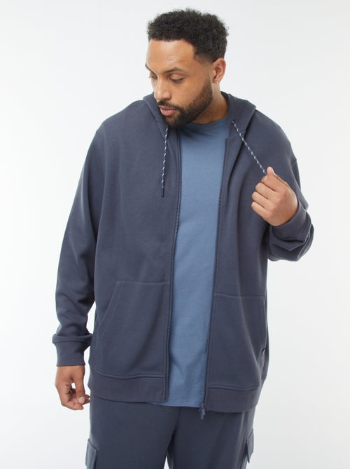 Hoodie van piquéstof met ritssluiting - Kiabi
