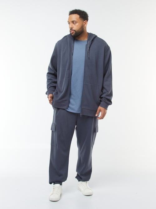 Hoodie van piquéstof met ritssluiting - Kiabi