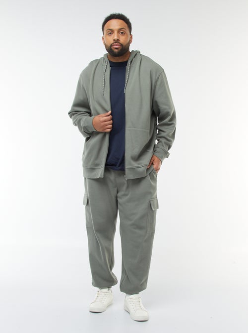 Hoodie van piquéstof met ritssluiting - Kiabi