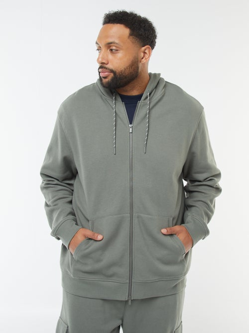 Hoodie van piquéstof met ritssluiting - Kiabi