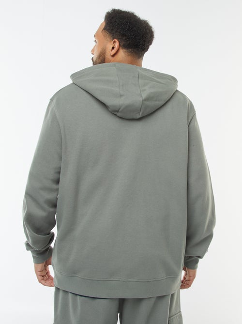 Hoodie van piquéstof met ritssluiting - Kiabi