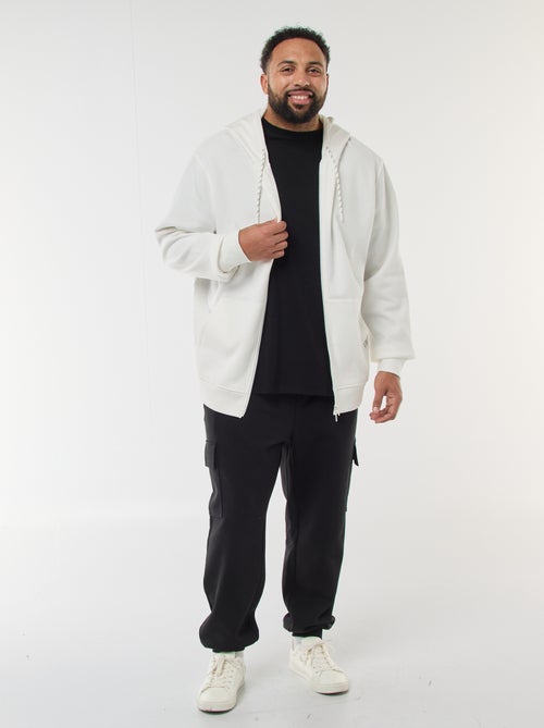 Hoodie van piquéstof met ritssluiting - Kiabi