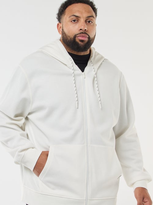 Hoodie van piquéstof met ritssluiting - Kiabi