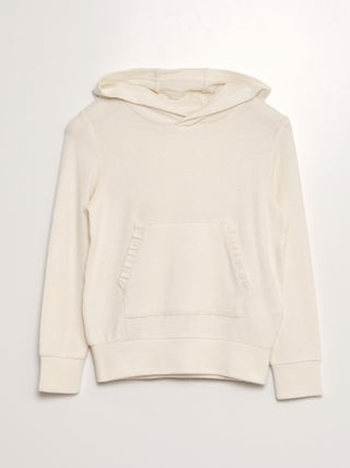 Hoodie van zacht tricot