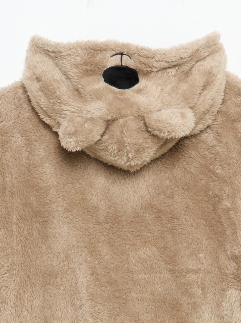 Hoodies van pluche breisel Biege - Kiabi