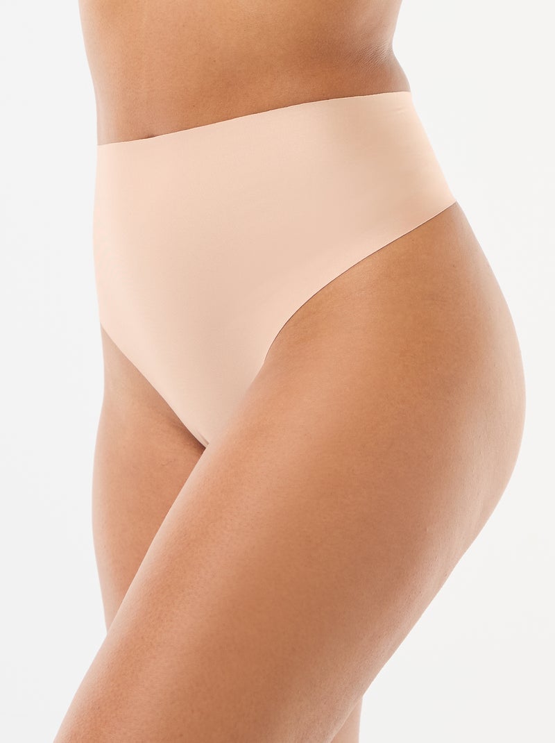 Hooggetailleerde shapewear tanga Ecru - Kiabi