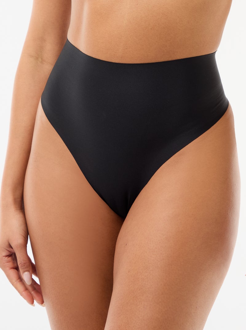 Hooggetailleerde shapewear tanga Zwart - Kiabi