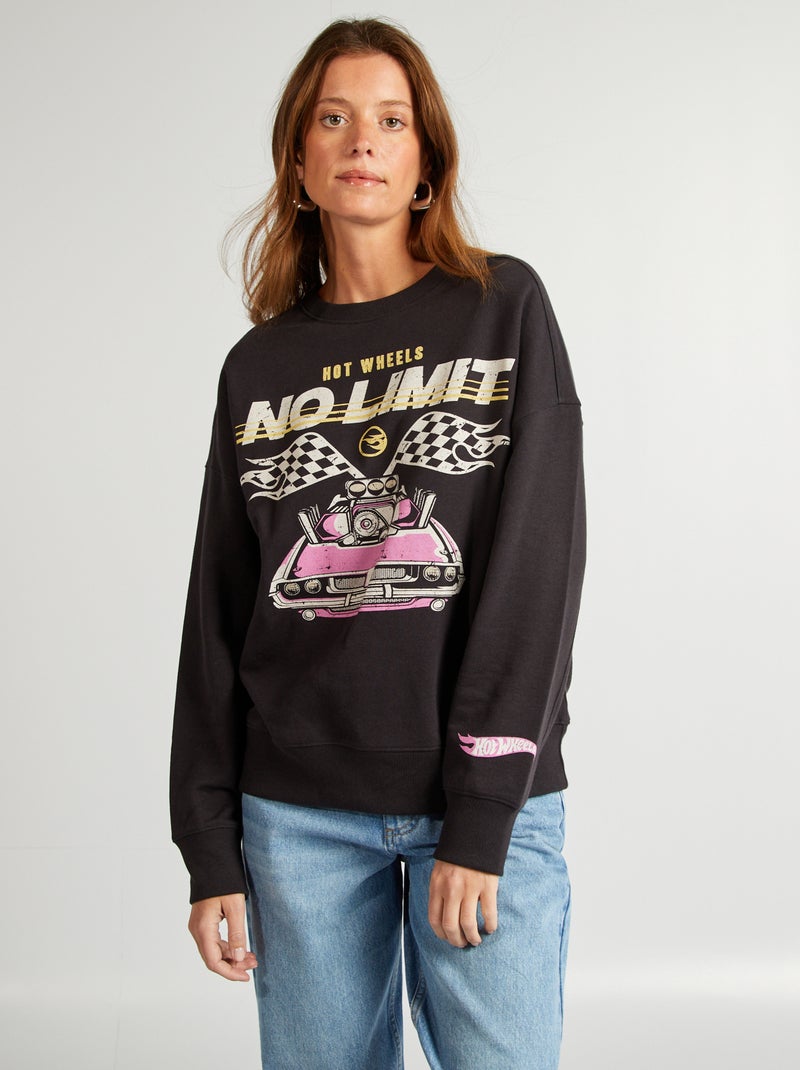 Hot Wheels-sweater met ronde hals ZWART - Kiabi