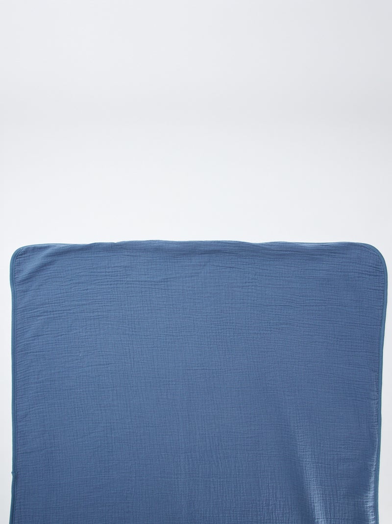 Hydrofiel deken van luchtig katoen BLAUW - Kiabi