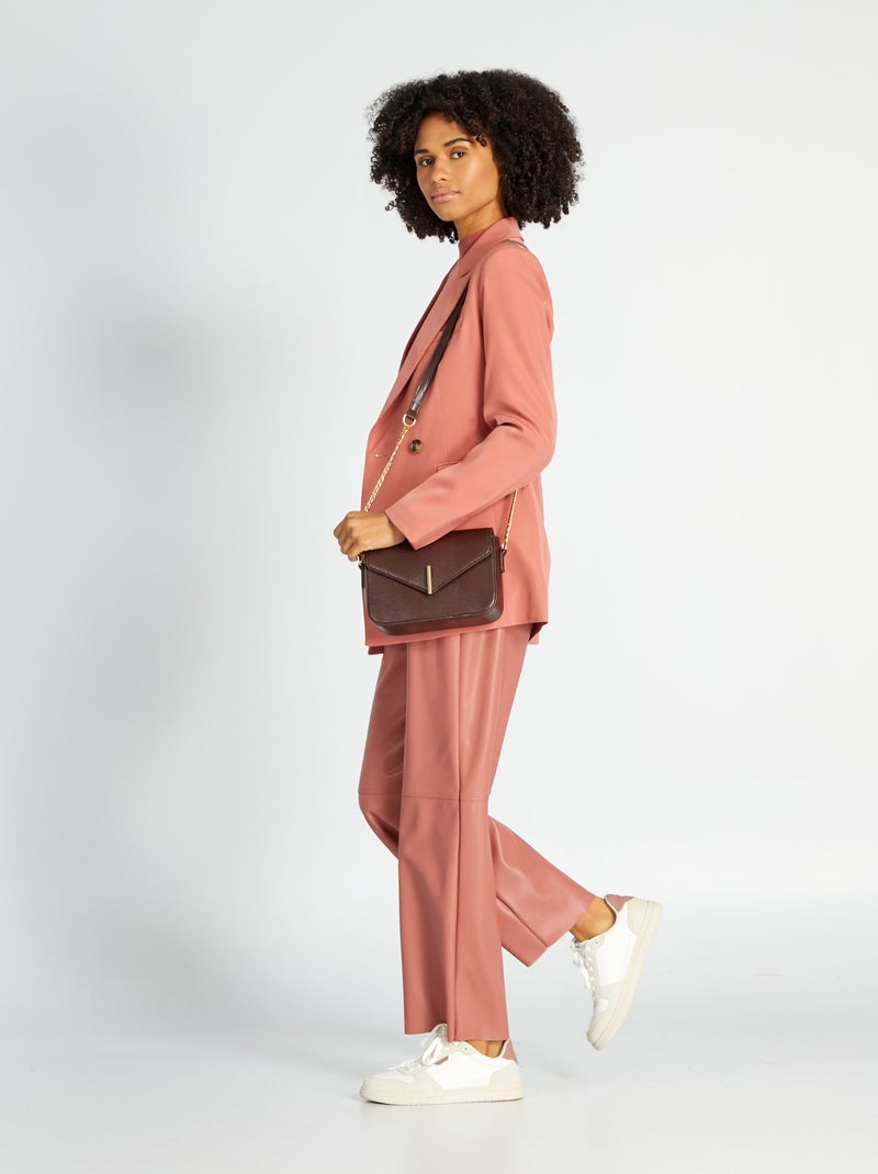 Imitatieleren broek ROSE - Kiabi