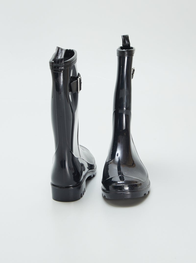 Imitatieleren laarzen ZWART - Kiabi